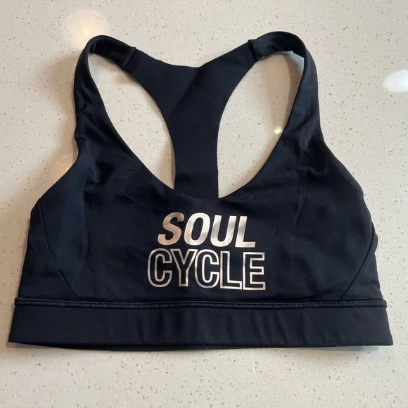SOLD Lululemon Break Free Bra Soul Cycle in Black Size 4 - Picture 4 of 6